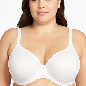 Cacique Lane Bryant Women Bra T Shirt Cotton Blend Plus Size 44C White